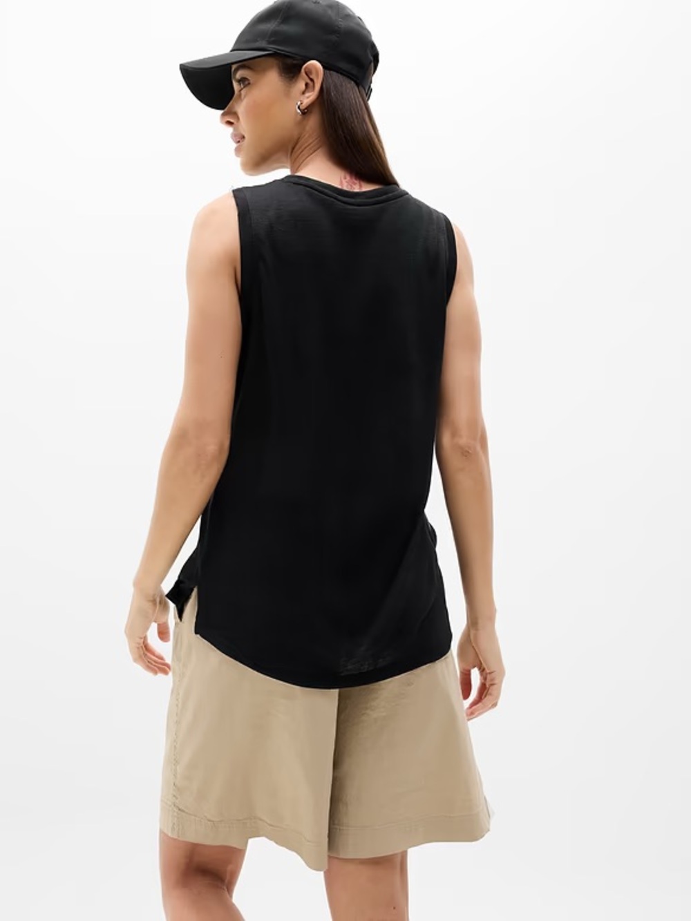 Athleta Black ‘Breezy Tank’ Sleeveless Tank Top, Size L - Picture 3 of 6